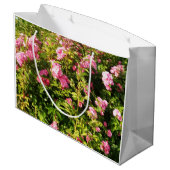 ピンクローズイン開花 ラージペーパーバッグ (裏面アングル)
