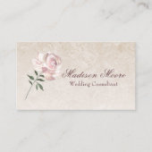 ピンクローズイン開花 名刺 (正面)