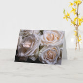 ピンクローズウィズデュー カード (黄色い花)