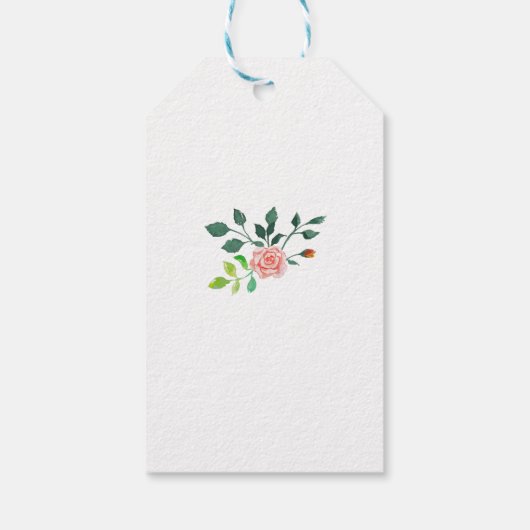 ピンクローズウェディングお願いタグ ギフトタグ (裏面)