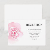 ピンクローズウェディングレセプション エンクロージャーカード (正面/裏面)