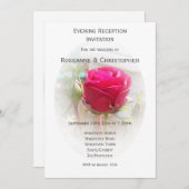 ピンクローズウェディングレセプション 招待状 (正面/裏面)