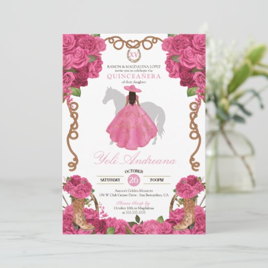 ピンクローズウエスタンチャロヴェントスキンセアニラ 招待状 (スタンド正面)