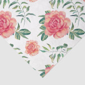 ピンクローズウォーターカラーイラストレーション 薄葉紙 (詳細)