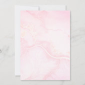 ピンクローズウォーターカラーフローラバプテスマ招待状 招待状 (裏面)