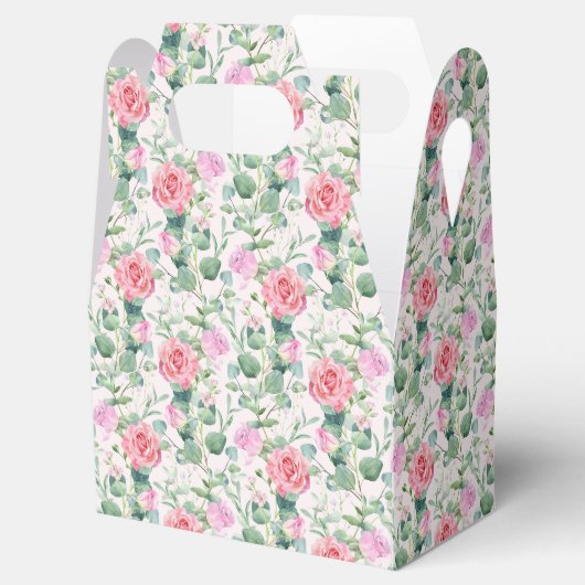 ピンクローズウォーターカラーフローラヴィンテージガーデン フェイバーボックス (オープン)