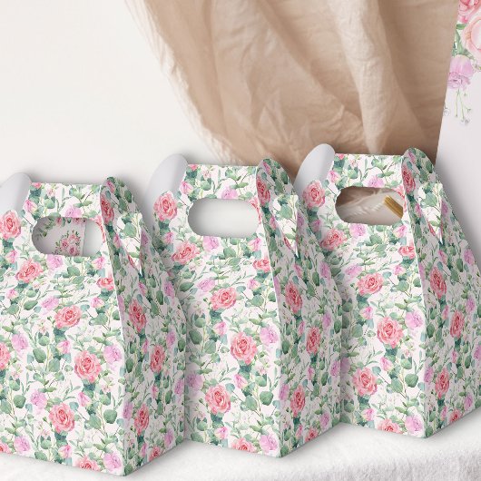 ピンクローズウォーターカラーフローラヴィンテージガーデン フェイバーボックス