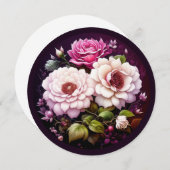 ピンクローズウォーターカラーフローラ (正面/裏面)