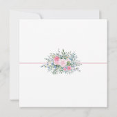 ピンクローズウォーターカラーマザーズデイ招待状 (裏面)