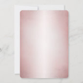 ピンクローズウォーター色フローラガールバプテスマ 招待状 (裏面)