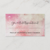ピンクローズウォーター色抽象芸術アポイントメントアラーム 名刺 (正面)