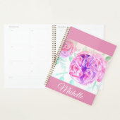 ピンクローズウォーター色薄紫ピンクガールズノートブック プランナー手帳 (ディスプレー)