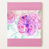 ピンクローズウォーター色薄紫ピンクガールズノートブック プランナー手帳 (裏面)