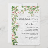 ピンクローズウォールヴィンテージジャーナルバチェロレッテ 招待状 (正面)