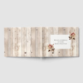 ピンクローズウッドクリームホワイト結婚ズ ゲストブック (全面)