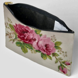 ピンクローズエレガンスプリントカットソーバッグ アクセサリーポーチ