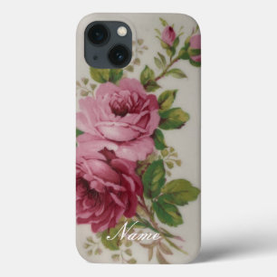 ピンクローズエレガンス iPhone 13ケース