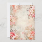 ピンクローズエレガントバレンタインデーディナーパーティー 招待状 (裏面)