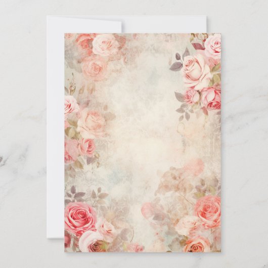 ピンクローズエレガントバレンタインデーディナーパーティー 招待状 (裏面)