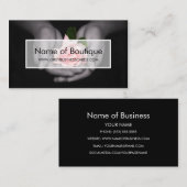 ピンクローズエレガントフラワーインハンズブティック 名刺 (正面/裏面)