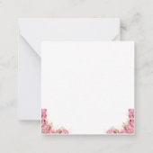 ピンクローズエレガントフローラ ノートカード (裏面)