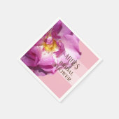 ピンクローズエレガントブライダルシャワー紙ナプキンス スタンダードカクテルナプキン (角)