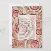 ピンクローズエレガントブライダル任意のイベント招待状 招待状 (正面)