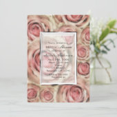ピンクローズエレガントブライダル任意のイベント招待状 招待状 (スタンド正面)