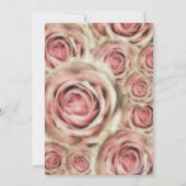 ピンクローズエレガントブライダル任意のイベント招待状 招待状 (裏面)