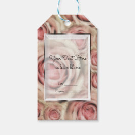ピンクローズエレガントブライダル結婚ズフローラ ギフトタグ