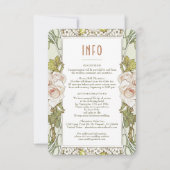 ピンクローズエンクロージャ情報ヴィンテージアールヌーボーミュシャ 招待状 (正面)