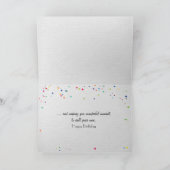 ピンクローズオンサンド誕生日カード カード (内部)