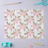 ピンクローズオンボー市松模様にドデコパッジ 薄葉紙 (クラフト)