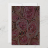 ピンクローズオーバーレイ結婚式招待状 招待状 (裏面)