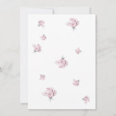 ピンクローズオーベビーガールシャワー招待状 招待状 (裏面)