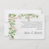 ピンクローズオールドウォールヴィンテージスタイルジャーナル結婚ズ (裏面)