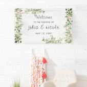 ピンクローズオールドウォールヴィンテージスタイルジャーナル結婚ズ 横断幕 (インサイチュ)