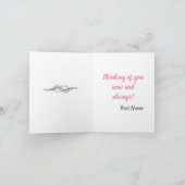 ピンクローズオール大事な行事考えズオブユー サンキューカード (内部)