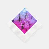 ピンクローズカスタム文字ハッピーマザーズデイ 縁ありカクテルナプキン (角)