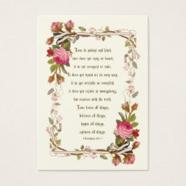 ピンクローズカソリッ結婚クスの祈りの言葉カード