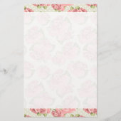 ピンクローズカントリーシックなパターン 便箋 (正面)