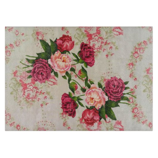 ピンクローズガラスのカッティングボード カッティングボード (正面)