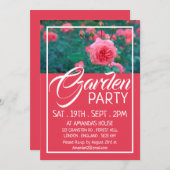 ピンクローズガーデンパーティー 招待状 (正面/裏面)