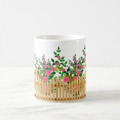 ピンクローズガーデンフェスエレガント- フローラアート コーヒーマグカップ (中央)