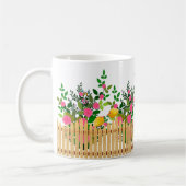 ピンクローズガーデンフェスエレガント- フローラアート コーヒーマグカップ (左)