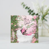 ピンクローズガーデンベビーシャワー 招待状 (スタンド正面)