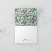 ピンクローズガーデン春の結婚式 サンキューカード (内部)