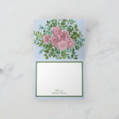 ピンクローズガーデン春の結婚式 サンキューカード (内部)