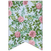 ピンクローズガーデン春の結婚式 バンティングフラッグ (第2の旗)