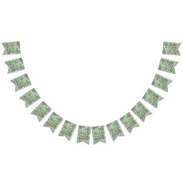 ピンクローズガーデン春の結婚式 バンティングフラッグ